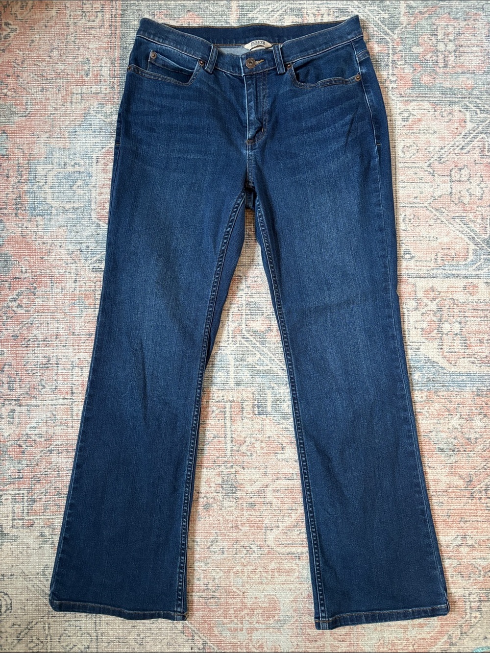 Duluth Trading Co Dark Blue Women's Boot-Cut Jeans Size 6
